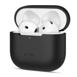Tech-Protect Etui Silikonowe, Apple AirPods 4, czarne