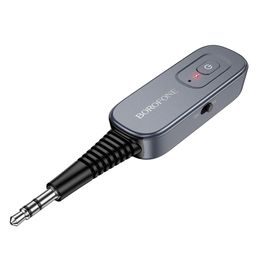 Borofone BC51 Bluetooth Audio Adapter AUX Empfänger und Sender - 2-in-1 RX/TX Modus - Plug & Play - Grau