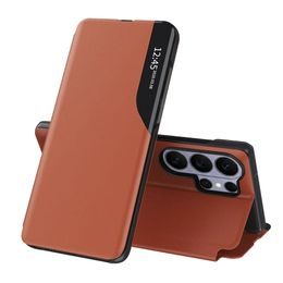 Eco Leather View Case, Samsung Galaxy S26 Ultra, oranžové