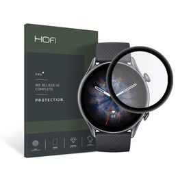 Hofi Hybrid Pro+ Displayschutz aus gehärtetem Glas, Amazfit GTR 3 Pro, schwarz