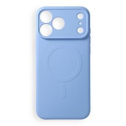 iPhone 17 Pro Max / 18 Pro Max silikona vāciņš ar kameras aizsargu – Silicone Mag Cover MagSafe – zils