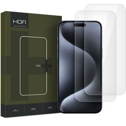 Hofi Pro+ Displayschutz aus gehärtetem Glas, iPhone 16 Pro Max, 2 stücke, transparent