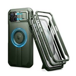 Dexnor MagSafe 360 Kickstand Camprotector Husă iPhone 14 Plus / 15 Plus, verde