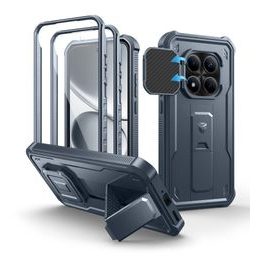 Husă Dexnor 360 Kickstand Camprotector Xiaomi Redmi Note 15 Pro 5G, albastră