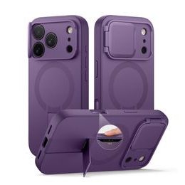 Husă Suritch MagSafe cu Suport și Protecție Cameră iPhone 17 Pro / 18 Pro, mov
