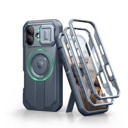 Dexnor MagSafe 360 Kickstand Camprotector калъф iPhone 17, син