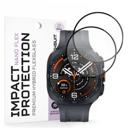 Samsung Galaxy Watch Ultra 2 apsauginė plėvelė – Techsuit Nano Flex – 2 vnt. – juoda