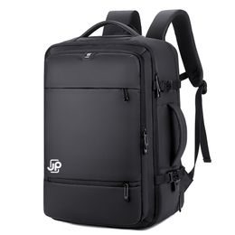 JP Rucksack B09 - Multifunktionaler Tagesrucksack 45x31x22-26 cm - Schwarz