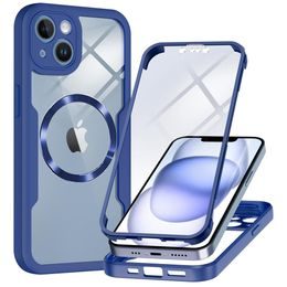 Techsuit MagSafe ColorVerse 360, iPhone 14, albastru