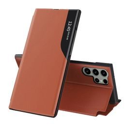 Eco Leather View Case, Samsung Galaxy S25 Ultra, narancssárga