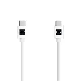 ER POWER Καλώδιο USB-C - USB-C, 3A, 1,2 m, λευκό