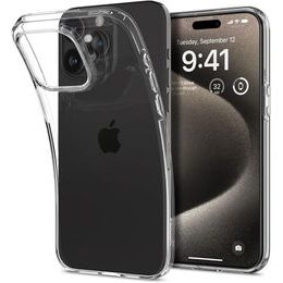 Spigen Liquid Crystal telefontok, iPhone 15 Pro Max, Crystal Clear