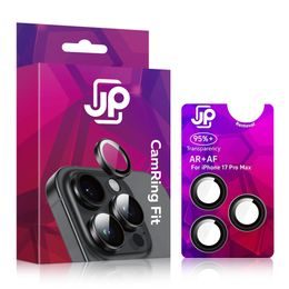 JP Camring Fit, zaštitno kaljeno staklo za kameru, iPhone 17 Pro Max, crno