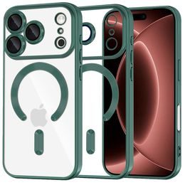 iPhone 17 Pro Max / 18 Pro Max ümbris – Techsuit Luxury Crystal MagSafe – tumeroheline