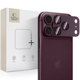 iPhone 18 Pro kaamera kaitseklaas – Tech-Protect CamFull Fit+ – punane