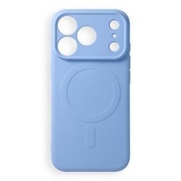 iPhone 17 Pro / 18 Pro silikoninis dėklas su kameros apsauga MagSafe – mėlyna