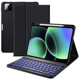 Tech-Protect SC Pen Schutzhülle mit Tastatur für Xiaomi Pad 7 / 7 Pro / 8 / 8 Pro 11.2 - Stifthalter und Bluetooth Keyboard - Schwarz