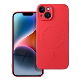 Husă Silicone Mag Cover, iPhone 14 Plus, roșie