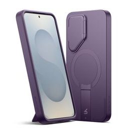 Suritch MagSafe Kickstand Camprotector etui Samsung Galaxy S25, fioletowy
