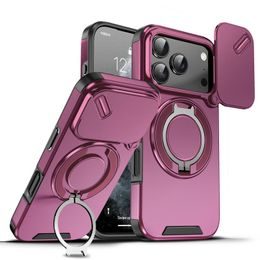 Camslide Stand etui, iPhone 17 Pro, vinsko rdeč