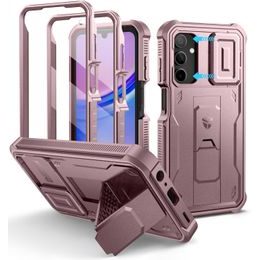 Dexnor 360 Kickstand Camprotector etui Samsung Galaxy A16, różowy