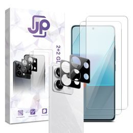 JP Combo pack, Komplet 2 kaljenih stekel in 2 stekel za kamero, Xiaomi Redmi Note 13 4G