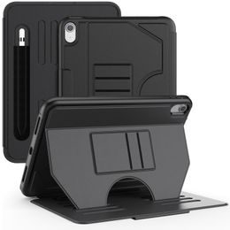 Husă magnetică din piele JP pentru tabletă, iPad 10.9 2022 (iPad 10) / iPad 11 2025 (iPad 11), neagră