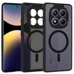Matowe Magnetyczne Etui Full Matte Mag Cover, Xiaomi Redmi Note 14 Pro 4G, czarne