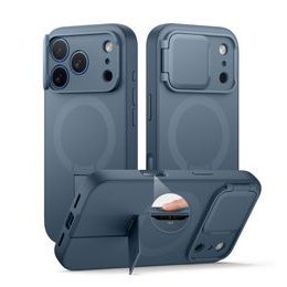 Husă Suritch MagSafe cu Suport și Protecție Cameră pentru iPhone 17 Pro Max / 18 Pro Max, albastră