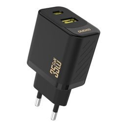 Dudao A27Max polnilnik USB-A + USB-C, 35W GaN, črn