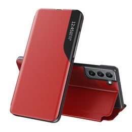 Eco Leather View Case, Samsung Galaxy S22 Plus, rot