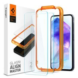 Spigen Glass ALM Glas.TR 2 kosa z aplikatorjem, Zaščitno kaljeno steklo, Samsung Galaxy A55 5G