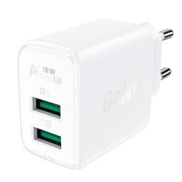 Acefast töltő 2x USB 18W QC 3.0, AFC, FCP, fehér (A33 fehér)