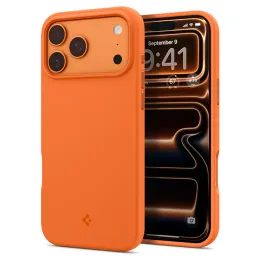 Spigen Silicone Fit Mag - MagSafe Hoesje - Siliconen Case - iPhone 17 Pro Max - Oranje