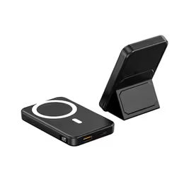 Ultra tanek powerbank s stojalom in digitalnim zaslonom, 10000mAh, 22,5W, Quick Charge 3.0, PD20W, črna