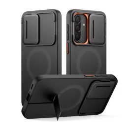 Suritch MagSafe Kickstand Camprotector tok Samsung Galaxy A37 / A36, fekete
