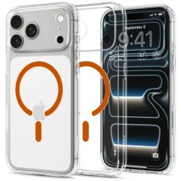 Spigen Ultra Hybrid Mag s MagSafe, iPhone 17 Pro / 18 Pro, oranžový