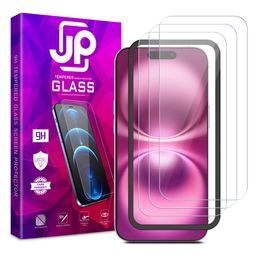 JP Long Pack Szkło hartowane, 3 szkła na telefon z aplikatorem, iPhone 16