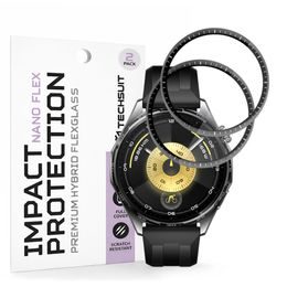 Techsuit Nano Flex, Huawei Watch GT 6 46mm, 2 τεμάχια, μαύρο