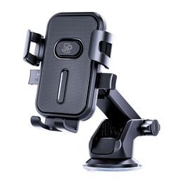 JP držák telefonu do auta s teleskopickým výsuvným ramenem na palubní desku a čelní sklo CH05, černý