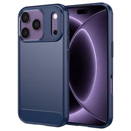 Etui Carbon, iPhone 17 Pro / 18 Pro, niebieskie