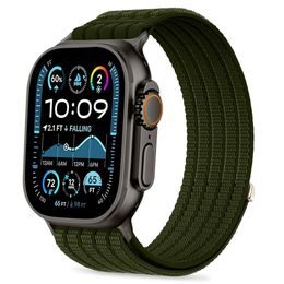Apple Watch 8 / 9 / 10 / 11 / 12 / SE / Ultra (44 / 45 / 46 / 49 mm) nailoninis sportinis dirželis – Tech-Protect Nylon Sport – žalia