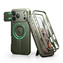 Dexnor MagSafe 360 Kickstand Camprotector калъф iPhone 17 Pro Max, зелен