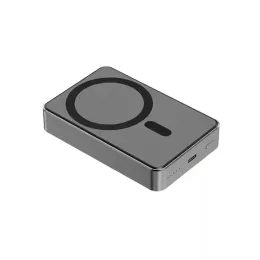 Alumínium Ultrathin Mini Magsafe Powerbank, 10000mAh, 22,5W, fekete