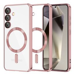 Techsuit Luxury Crystal MagSafe, Samsung Galaxy S25, růžový