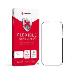 Forcell Flexible 5D Full Glue hibrid üveg, Samsung Galaxy S23 Ultra, fekete