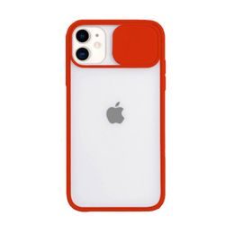 Obal s ochrannou šošovky, iPhone X, červený
