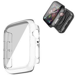 Husă 2 în 1 cu folie protectoare pentru Apple Watch 4 / 5 / 6, 44mm, transparentă