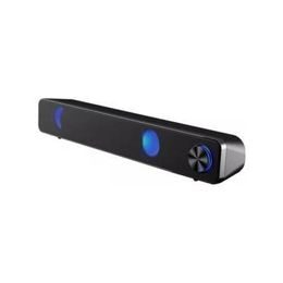 T-WOLF S4 RGB Soundbar für PC - USB Lautsprecher mit LED-Beleuchtung - Stereo Sound