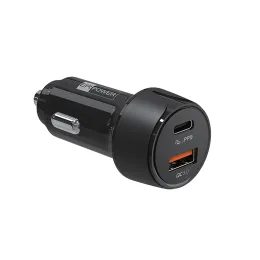 ER POWER Φορτιστής Αυτοκινήτου USB-C / USB-A, 30W PD / QC / PPS, μαύρος